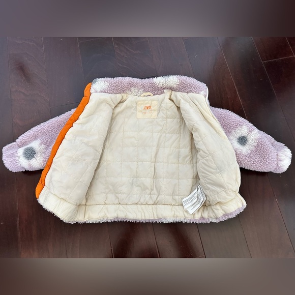 Zara Flower Bloom Sherpa Jacket, size 3-4y - Picture 6 of 9